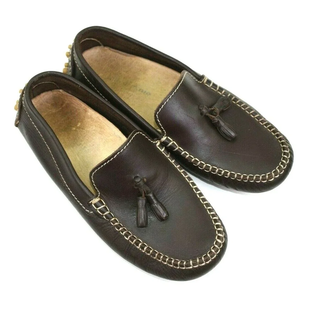 Papo‎ d'Anjo Womens Brown Leather Driving Loafers Moc Toe Shoes Size 6 US, 36 EU